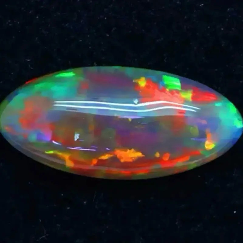 5.64cts 20x10mm Honeycomb Color Play NATURAL BLACK OPAL (S00059)