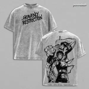 Maki Zenin Vintage Washed Tee, Jujutsu Kaisen Anime Graphic T-Shirt, Heavenly Restriction Warrior, Oversized Heavy Cotton Unisex Streetwear