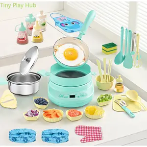 Immersive Cooking Fun!Little Playtime Kids Kitchen Playset - Safe & Realistic Pretend Play Toys for Young Chefs