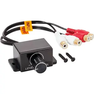 Universal Car Amplifier RCA Level Controller, Car Audio Bass Control Knob, Sub Amp Volume Control Cable for Car, Motorcycle, Speakers, Home Theater