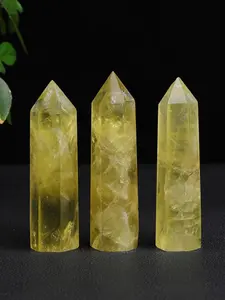 Citrine Tower, 1 Count Natural Citrine Point, Hand Selected Crystals, Unique for Energy and Relaxation, Decorative Gemstone Jewelry for Meditation and Spiritual Growth