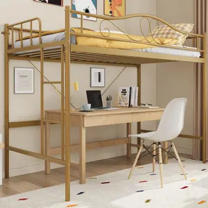 Garvee Individual Loft Bed with Ladder and Safety Rail, Quiet Metal Construction, Supports up to 400 lbs, Space-Saving Design, No Box Spring Needed, Easy Assembly