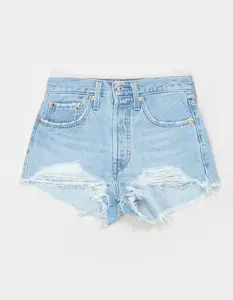 LEVI'S 501 Original Fit Womens Micro Shorts - Ojai Luxor Heat