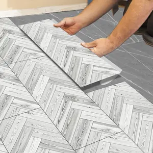 Herringbone Peel and Stick Floor Tiles, 5/10/20pcs 15.75x5.91in PVC, No Glue, Waterproof, Durable Flooring for Kitchen, Bathroom, Bedroom