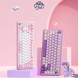 Small Pony Wireless Mechanical Keyboard 81 Keys RGB Gaming Keyboard, Custom Linear Switches, Bt5.0/USB-C/2.4GHz Triple Connection