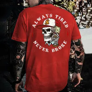 Always Tired Never Broke Monkeysober Men's T-shirts