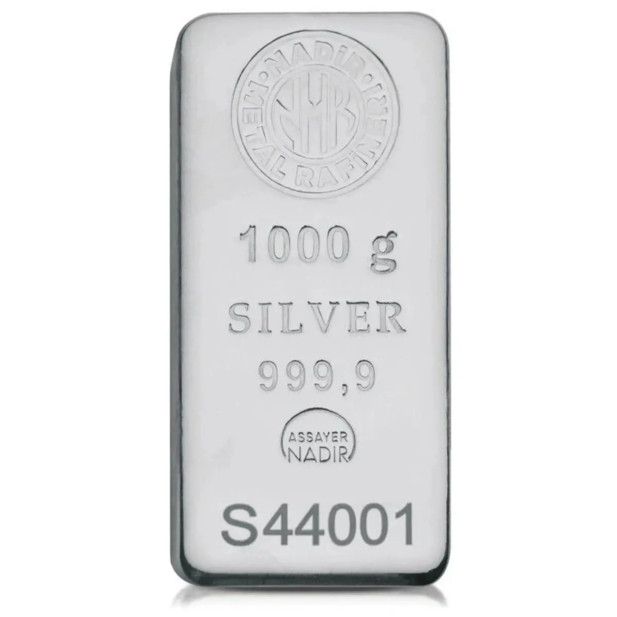 NADIR 1 Kilo (1000g) Fine .9999 Silver Bar