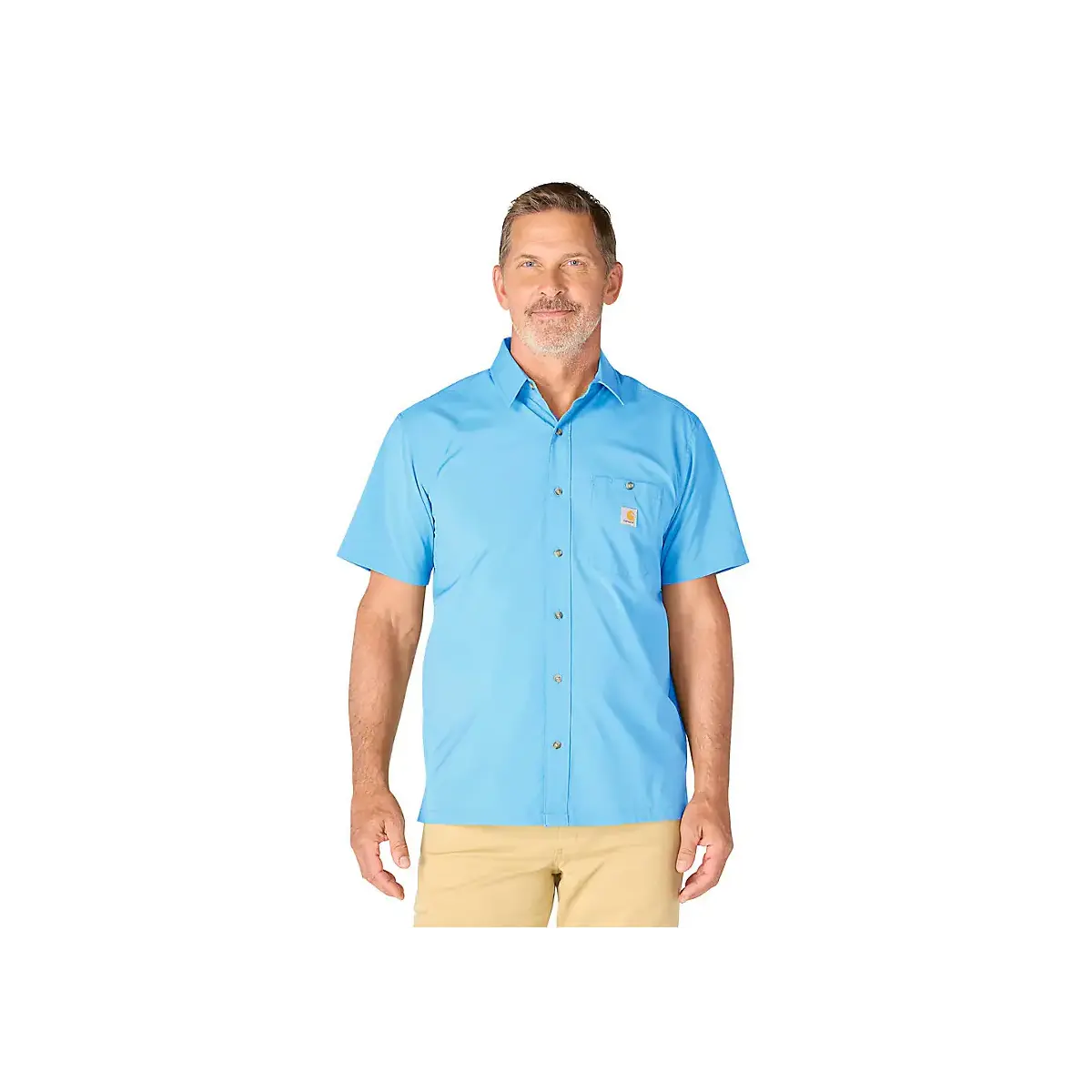 Carhartt Men's Force Sun Defender Woven Relaxed Fit Short-Sleeve Shirt