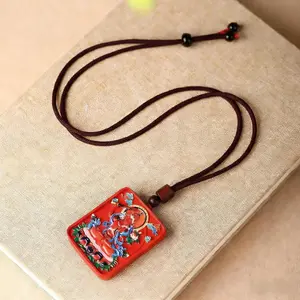 Cinnabar Thangka Eight Guardian Pendants | Tibetan Buddhist Intangible Heritage, Zodiac Protector Amulets for Luck & Safety | Unisex Birth Year, Festival, perfect family gift | Chinese Style Art, healing jewelry | Auspicious Jewelry