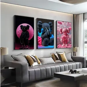 Set of 3 Hypebeast Wall Art Prints | Kawsssssss Graffiti Posters | Urban Art for Room Décor
