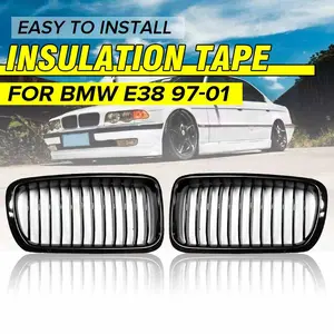 Bright Front Sport Kidney Grille for Bmw E38 740i 740il 750il Quad Door 1999-2001, Engine Hood Replacement Grill