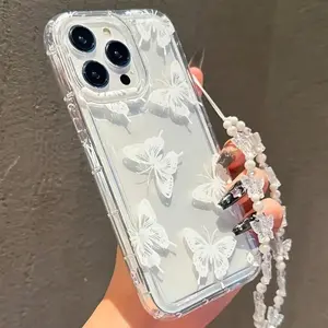 Luxury Handmade Beaded Apple  Mobile Phone Case, Art Illustration Pattern Is Suitable For IPhone14/13/12 Series