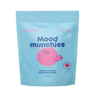 JoySpring Saffron Gummies, Plant-Based Mood Munchies with Saffron and Passion Flower, Daily Wellness & Emotional Health Support, Sugar Free, Gluten Free, Made in USA
