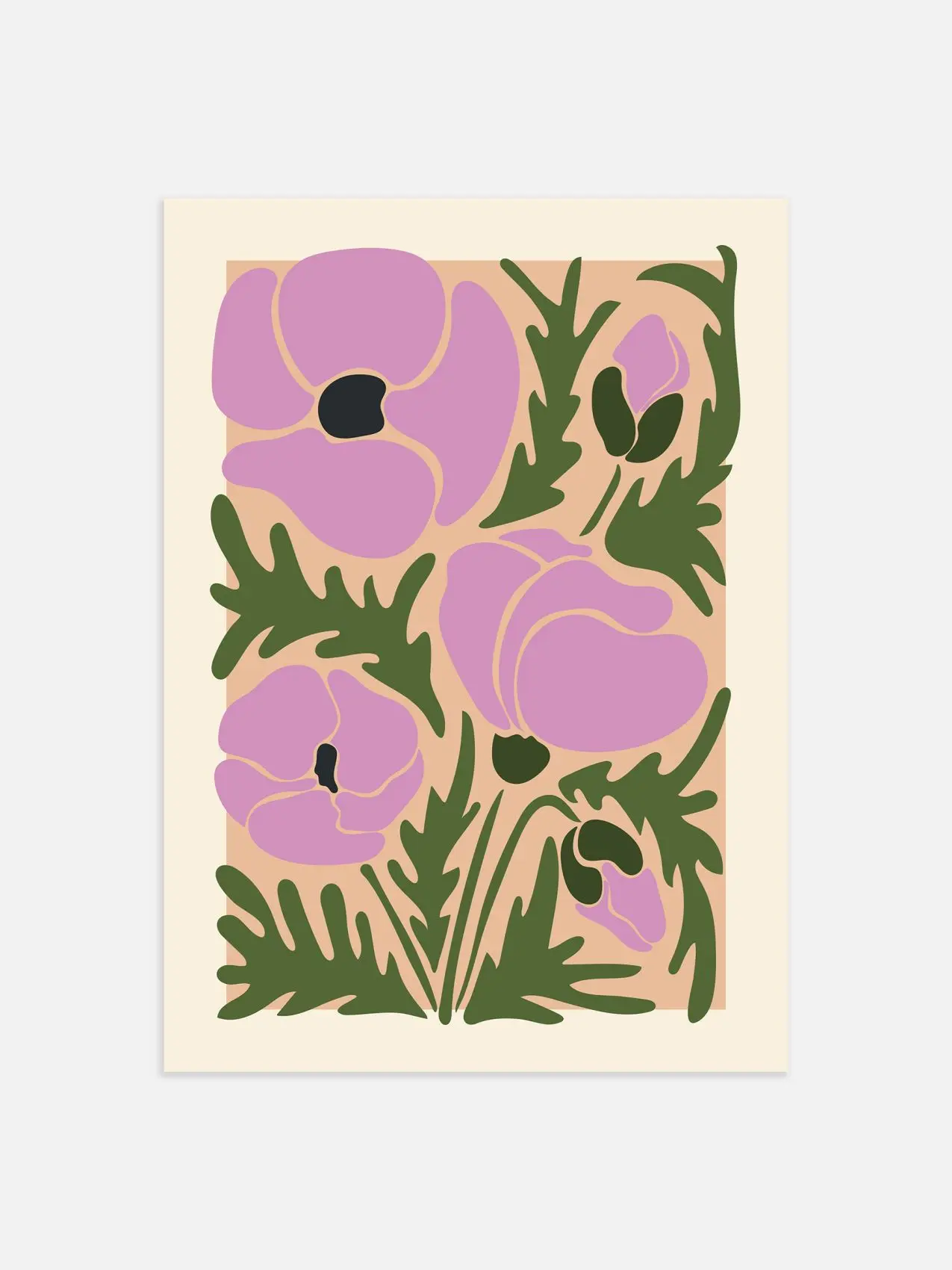 [UNFRAMED POSTER] Purple Poppies Poster