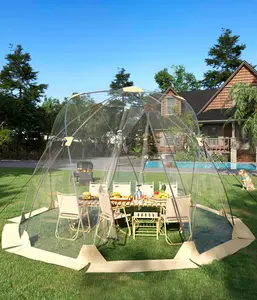 Large Pop Up Bubble Tent for Camping and Events - 12x12 FT Clear Igloo Dome Shelter -  540° Transparent, Rainproof & Windproof Screen House