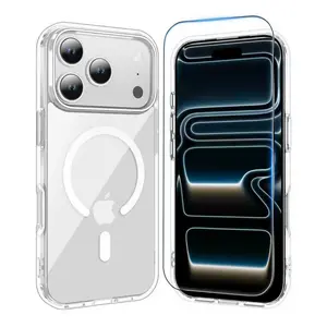Temdan Designed for iPhone 17 Pro/17 Pro Max/iPhone 16/14/13/12/12 Pro Case, [Compatible with Magsafe][Anti-Yellowing][Military-Grade Protection] Shockproof Protection Slim Cover-6.3 inch, Clear