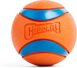 Chuckit! Ultra Ball Dog Toy - Size Large - for Dogs 60-100 Lbs - Made from Durable Rubber - Super Bouncy - Floats in Water - 3-Inch Diameter - Pack of 1 Canine Hardware