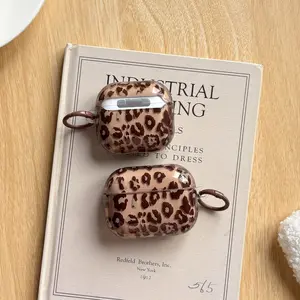 Autumn Retro Fashion Leopard Print Tiger Spots Pattern Transparent Brown Protective Earphone Case Cover for AirPods 1 2 3 4 Pro Pro2 Pro3