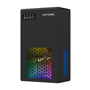 Fetions Portable Dehumidifier with 95oz Water Tank – High-Efficiency, 7 Customizable Colors, Includes Drain Hose, Ideal for Use in Bathroom, Bedroom, Kitchen, Basement – Black