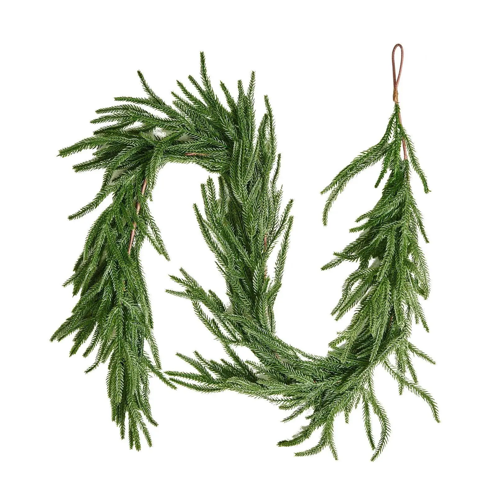 VEVOR Christmas Garland, 5-FT Realistic Norfolk Pine Garland, Evergreen Real Touch Artificial Faux Greenery Garlands, for Holiday Indoor Outdoor Xmas Decoration on Table, Mantel, and Fireplace#BacktoSchool