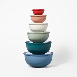 12pc (set of 6) Plastic Mixing Bowl Set with Lids - Figmint 12pc (set of 6) Plastic Mixing Bowl Set with Lids - Figmint