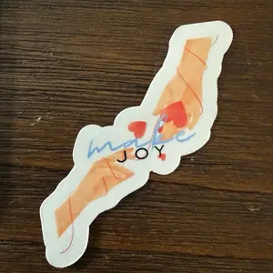 Make Joy threaded hearts sticker (1piece)