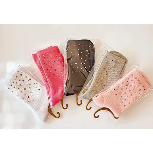 Rhinestone tube socks
