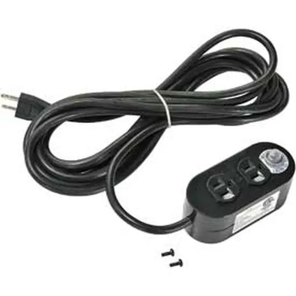 Global Industries 249854 115V Adjustable Dual-Sided Electrical Outlet with 15 ft. Power Cord, ETL-Certified Audio & Video Tech Accessory, 15 Amp, Wall Socket