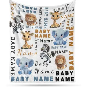 Ship Next Day, Custom Name Blanket - Printed in USA, Personalized Baby Blankets for Girls, Baby Blanket with Name, Ultra-Soft Cozy Fleece Blankets, Gifts for Boys & Girls Kids Teen Girl New Mom