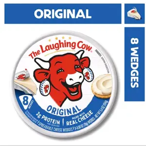 The Laughing Cow Original Spreadable Cheese Wedges – 8 Count (4.9 oz) – Made with Real Cheese