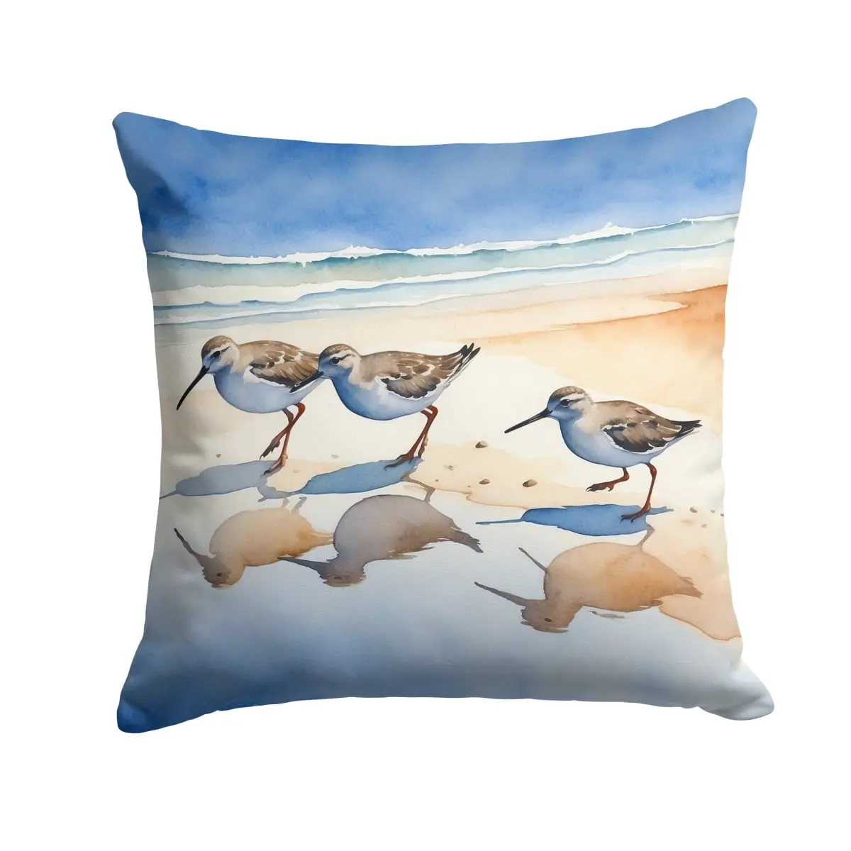 Carolines Treasures DAC7528PW1818 18 x 18 in. Sandpipers Throw Pillow