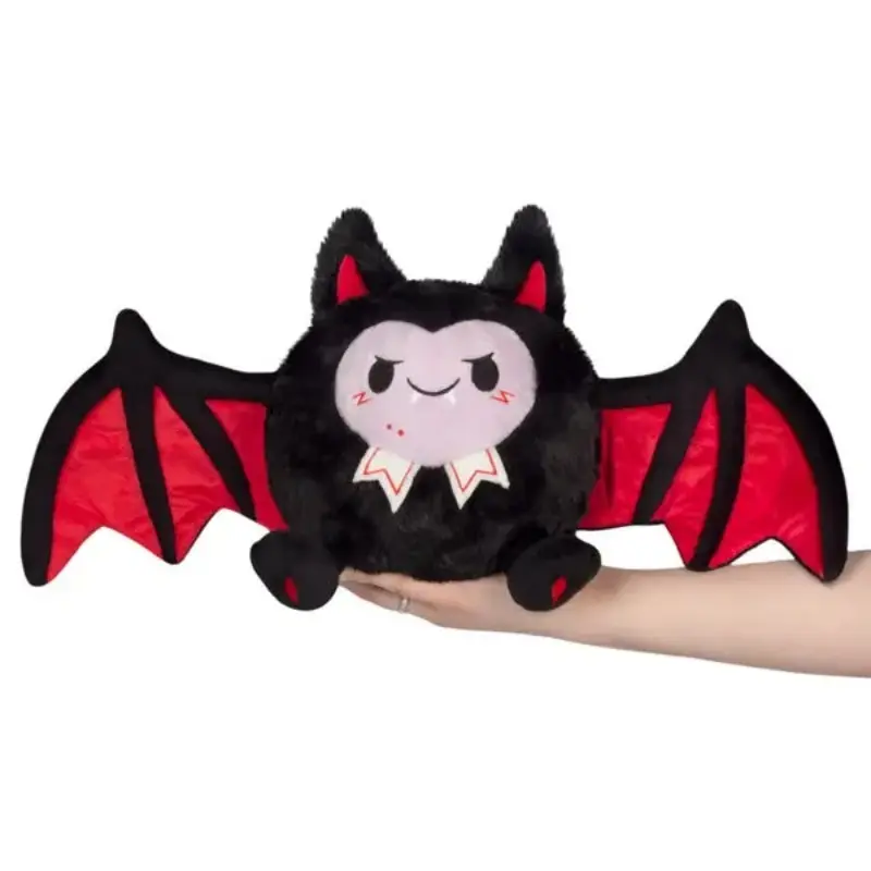 Cute, Soft Unisex Mini Squishable Vampire Bat Stuffed Plush, Classic & Novelty Stress Relief Item for Toys & Hobbies Enthusiasts