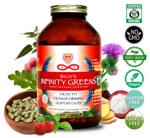 Billy's Infinity Greens Capsules - Superfood for Dietary Supplement - Edible