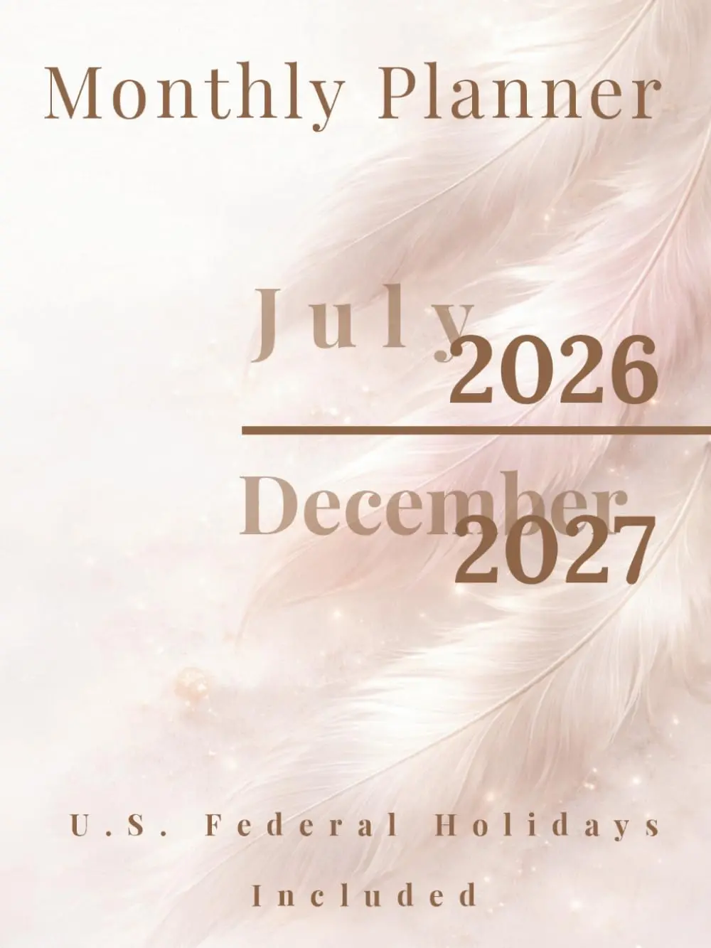 Monthly Planner July 2026 December 2027  Month at a Glance Layout  A6 Pocket Format