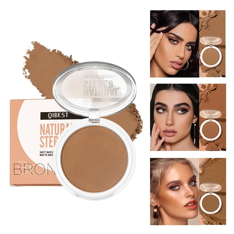 Multifunctional 3D Facial Contouring Palette, Bronze Sculpt, Face Contour, Matte Highlighter Bronzer Powder, Smooth Blur Contour, Suitable for Nose Shadow, Forehead Line, Comprehensive Makeup