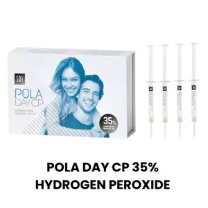 4/Box Pola Day CP 35% Mini Carbamide Peroxide Tooth Whitening Gel - 4 Pack with Spearmint Flavor - High Viscosity, Neutral pH, Reduces Sensitivity - Long Lasting, Oral