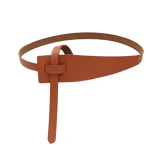 Women's Belt Knotted Adjustable Tie Belt PU Faux Leather Cinch Waist Band Obi Thin Skinny Wide Band Brown Camel Black Beige Party Elegant Casual