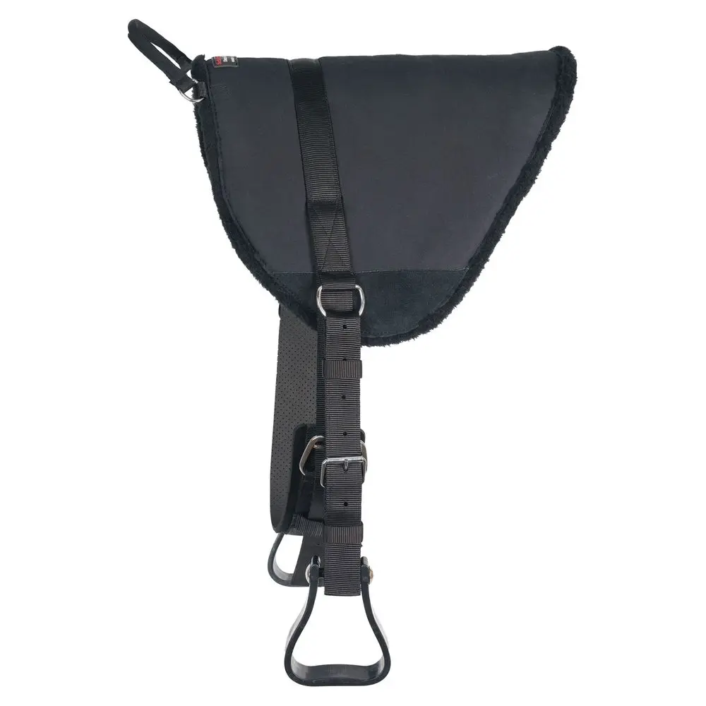 Durable Contour Canvas and Fleece Equestrian Bareback Pad for Rider Balance, with Removable Stirrups, Grip Strap, and Included Neoprene Cinch