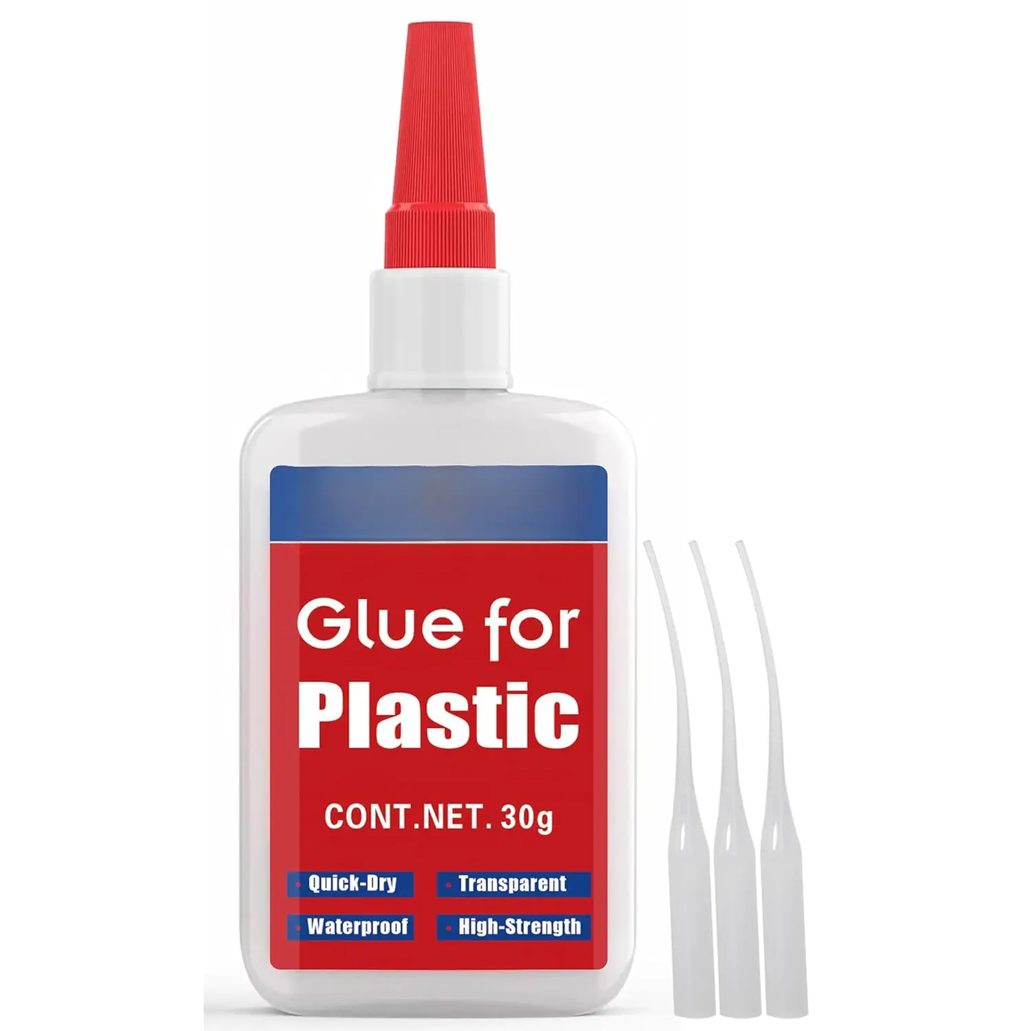 30g Plastic Glue,Adhesive for Legos&Miniatures,3D Printing, ,ABS,PVC;Super Instant Glue Bonding Between Plastics,  Clear