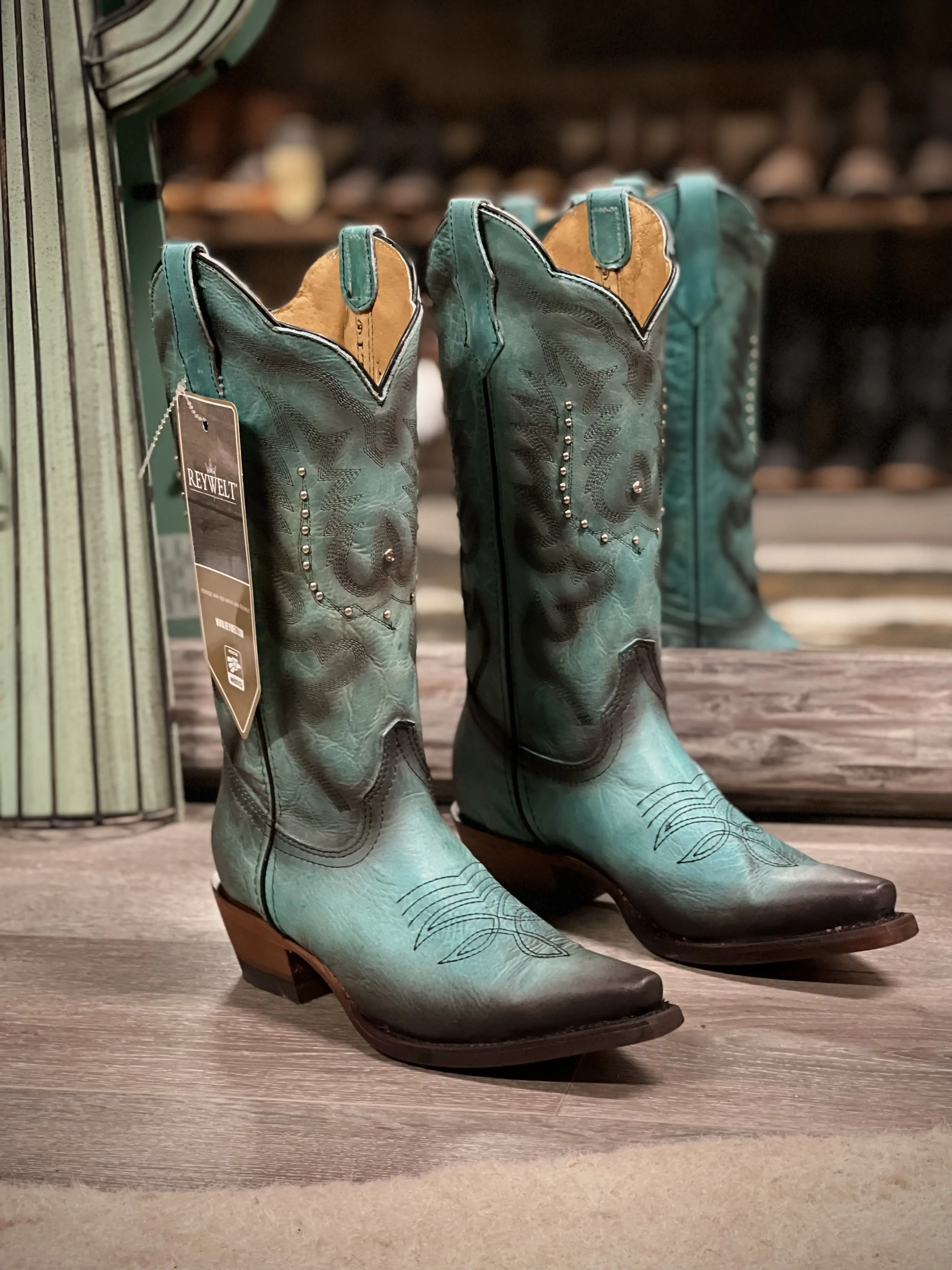 Reywelt 821 Jaylin Turqueza turquoise western boots Botas vaqueras Women Shoe