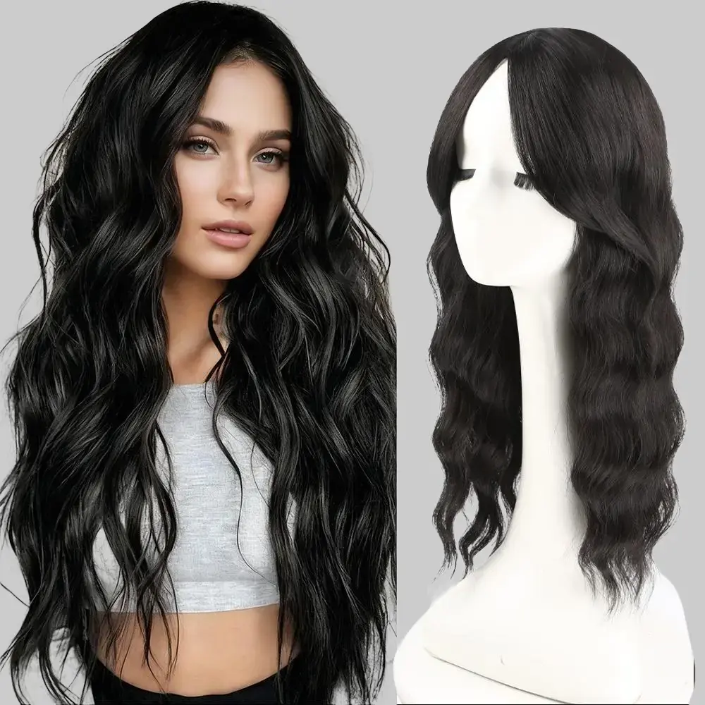 Women's 18" Wavy Synthetic Clip-In Hair Topper, Lightweight Wiglet for Thinning Hair, Natural Look Female Hairpiece for Comfortable Wear, 18" Long