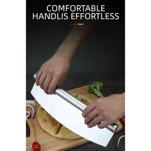 Pizza Rocker Cutter Stainless Steel Slicer Knife Sharp - MOQ 10 Pcs