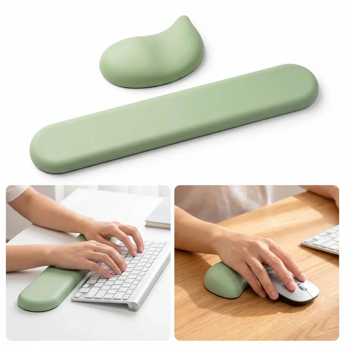 Ergonomic Gel Wrist Rest Mouse Pad with Non-Slip Base, Soft Cushion Wrist Support for Wrist Pain Relief, Comfort Typing Accessory for Office Gaming, Perfect Gift