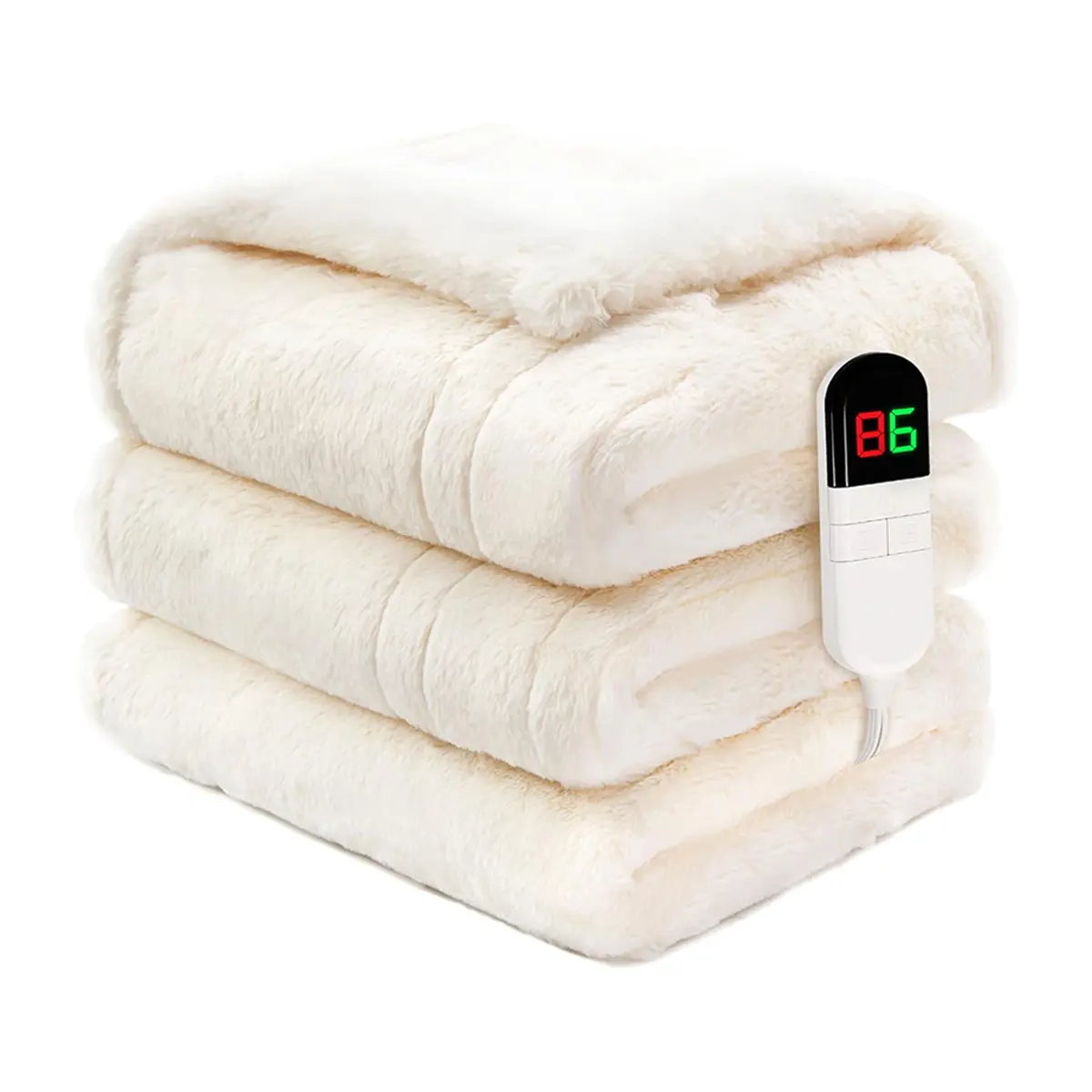 【Deals For You!】1 count,Premium Heated Throw Blanket  Ultra Cosy Soft Electric Blanket with 8 Heating Levels,Plush Fast Heating Faux Fur Blanket for Bed & Couch - Auto Shut Off,Machine Washable Blanket blankets