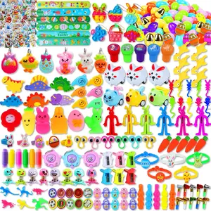 Easter Gift  300 Pcs Easter Egg Fillers with Surprise Eggs, Easter Basket Stuffers,Filled Easter Party Favors for Kids