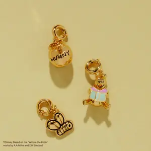 Little Words Project x Disney – Winnie the Pooh Charm Collection – Hunny Pot, Bee & Bag Charms, Gold Keepsakes – Build Your Story