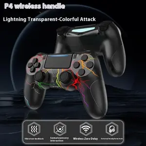 1 PS4 Wireless Controller, Esports Controller, Limited Edition with Colorful Lightning Attack Design, Built - in Vibration Feedback, Six - Axis Gyroscope & 360° Rocker, Compatible with PS4 Players.