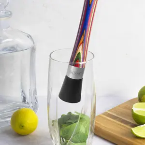 Baltique Marrakesh Collection Wooden Muddler for Cocktails –  Colorful Birch Wood Handle with Non-Scratch Head, Perfect for Mojitos, Old Fashioneds & Home Bartending