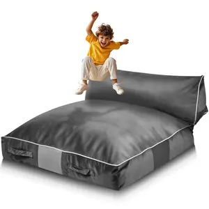 【FathersDayGift】VEVOR Crash Pad, 5 x 4.5 ft Crash Pad for Kids Sensory with Foam Blocks and Washable Cover, Large Soft Foam Landing Zone Giant Pillow Mat, Sensory Room Equipment for Children Jumping, Relaxing & Play