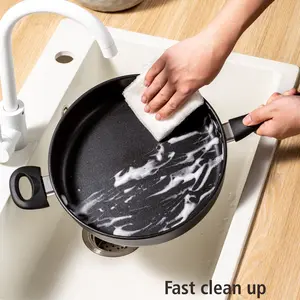 4-Quart Non-Stick Jumbo Cooker with Glass Lid, Black Cookware Pots